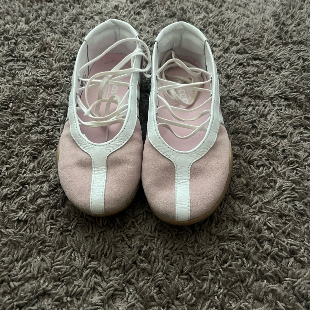adidas Pink and White Ballet-Style Flats - Picture 4 of 8